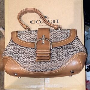 Coach Vintage Y2K Soho signature jacquard shoulder bag EUC